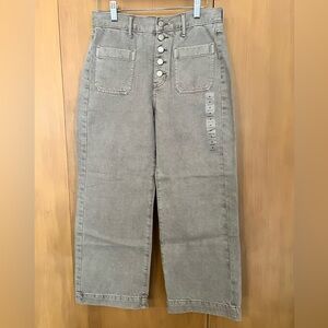 AE High-Waisted button fly cropped jeans, misses 4, NWT